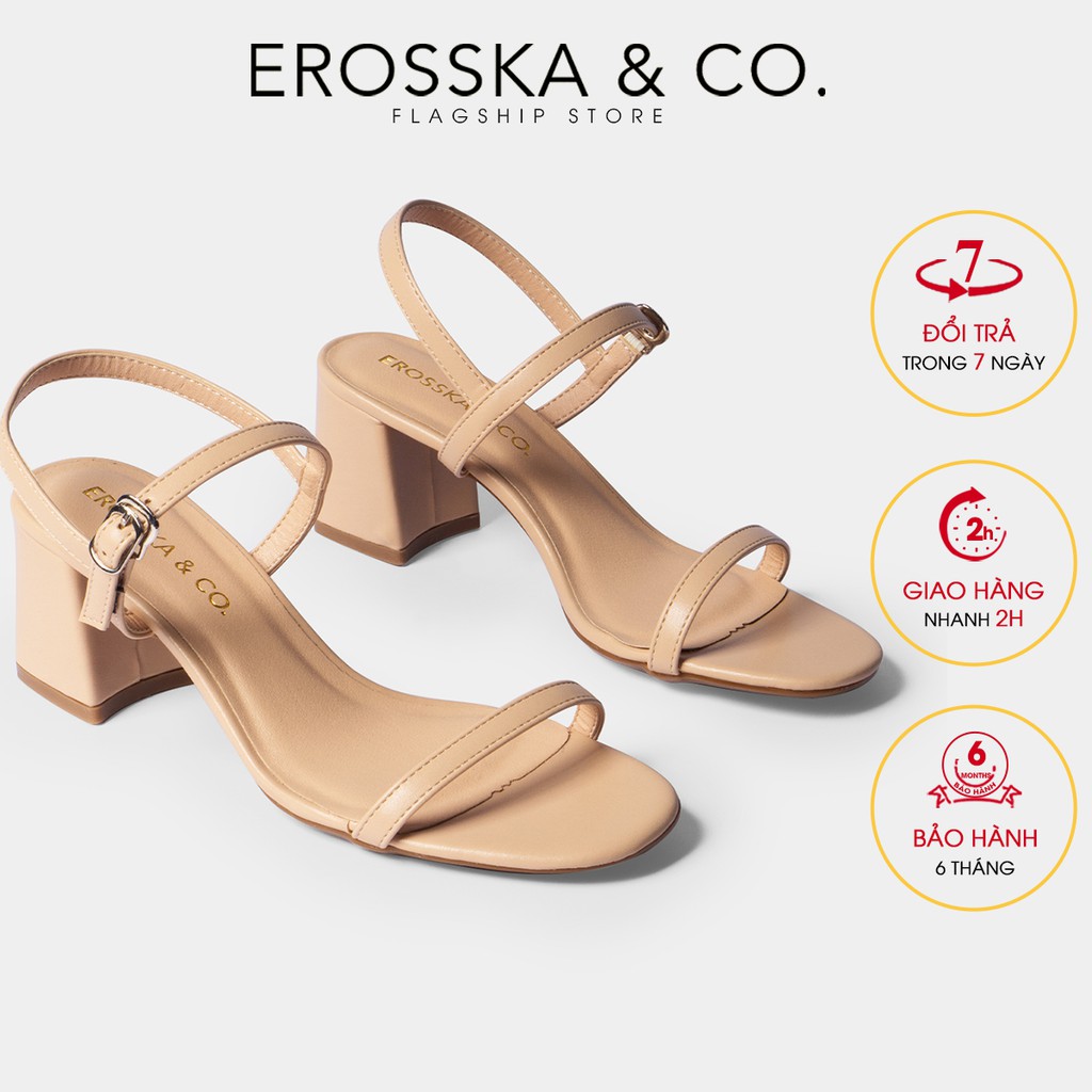 Giày Nữ Cao Gót Vuông Erosska EM019