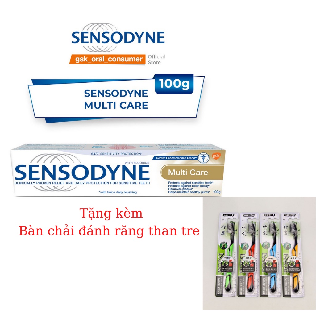 Kem đánh răng Sensodyne Gentle Whitening 160G chống sâu răng giảm ê buốt hàng chính hãng Bon Bi Store