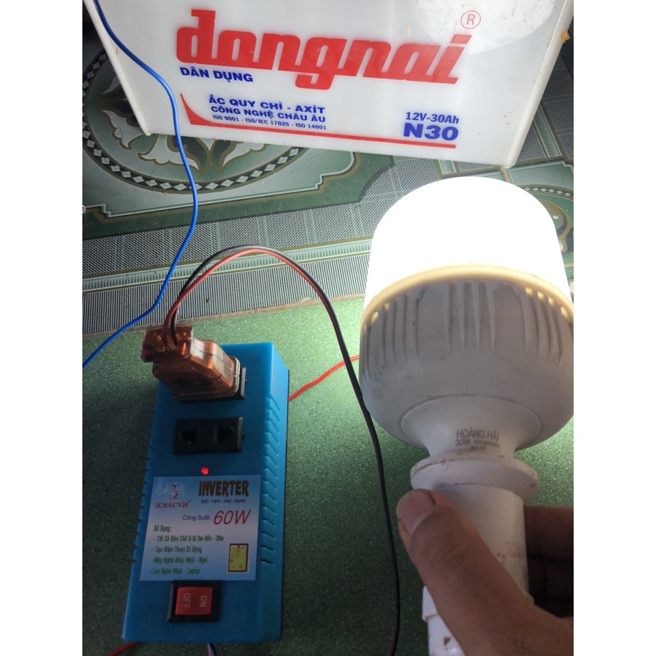 Bộ đảo điện 12v ra 220v -60W