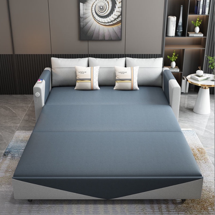 Giường Ngủ Thông Minh Gấp Gọn Thành Ghế Sofa Đa Năng Có Hộc Chứa Đồ, Sofa Bed Cao Cấp