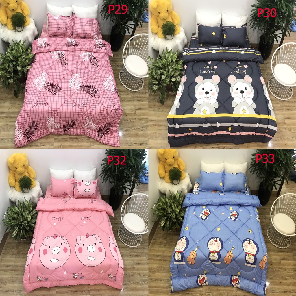 Trọn bộ 5 món ga gối chăn phao cotton poly nhiều mẫu 2019( được chọn mẫu nhé Khách) | BigBuy360 - bigbuy360.vn