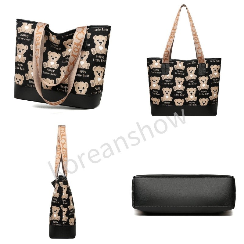 túi tote đeo chéo Túi Đeo Vai Mô Hình Gấu Vải canvas Phong Cách Hàn Quốc Thời Trang Dành Cho Bạn Nữ -67