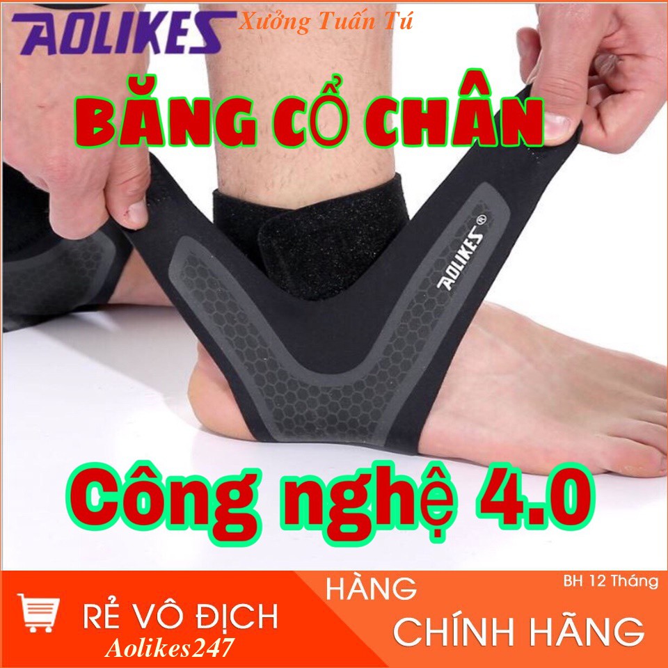 Băng Cổ Chân Tạo Áp Lực Bảo Vệ Khớp Mắt Cá Bàn Chân - Băng Chân Tập Gym, Thể Thao Aolikes 7130