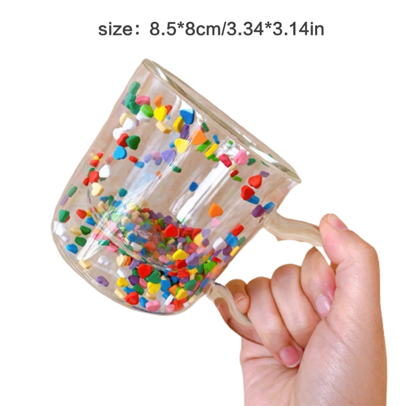 Ca nước kim tuyến hình trái tim dễ thương cho bé gái