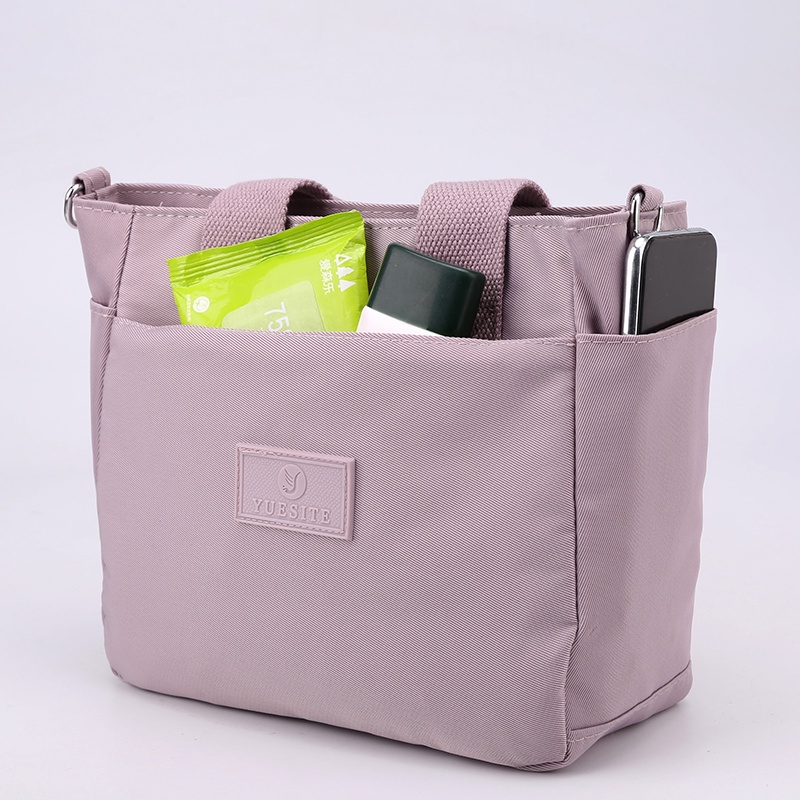 Túi Đeo Chéo Vai Bằng Vải Canvas Nylon Màu Trơn Siêu Nhẹ Kiểu Dáng Đơn Giản Dành Cho Nữ