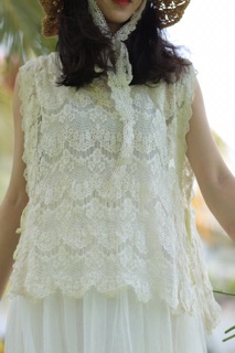 Set đầm trắng ren