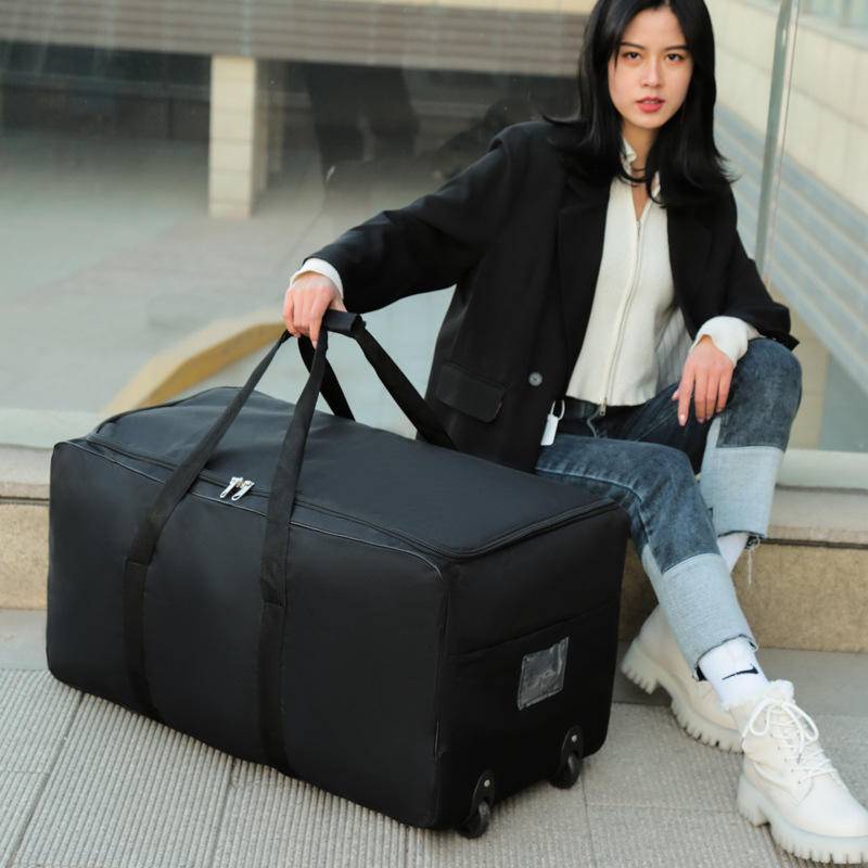 Unisex Universal Wheel Túi du lịch Dung tích lớn Duffle Bền Oxford Đơn giản Đa chức năng Túi xách Túi hành lý Vali