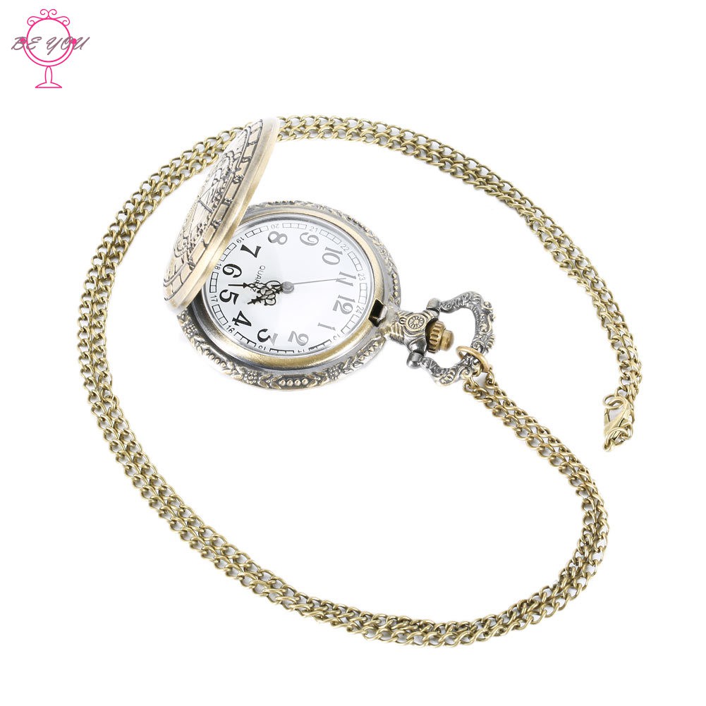 Đồng hồ quả quýt chạm khắc số la mã phong cách retro | BigBuy360 - bigbuy360.vn