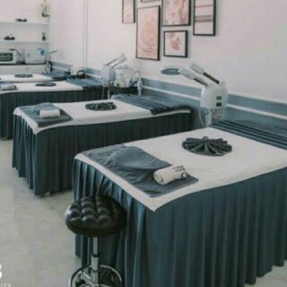 Gra -Ga trải giường spa (may theo kích thước)+ vỏ gối