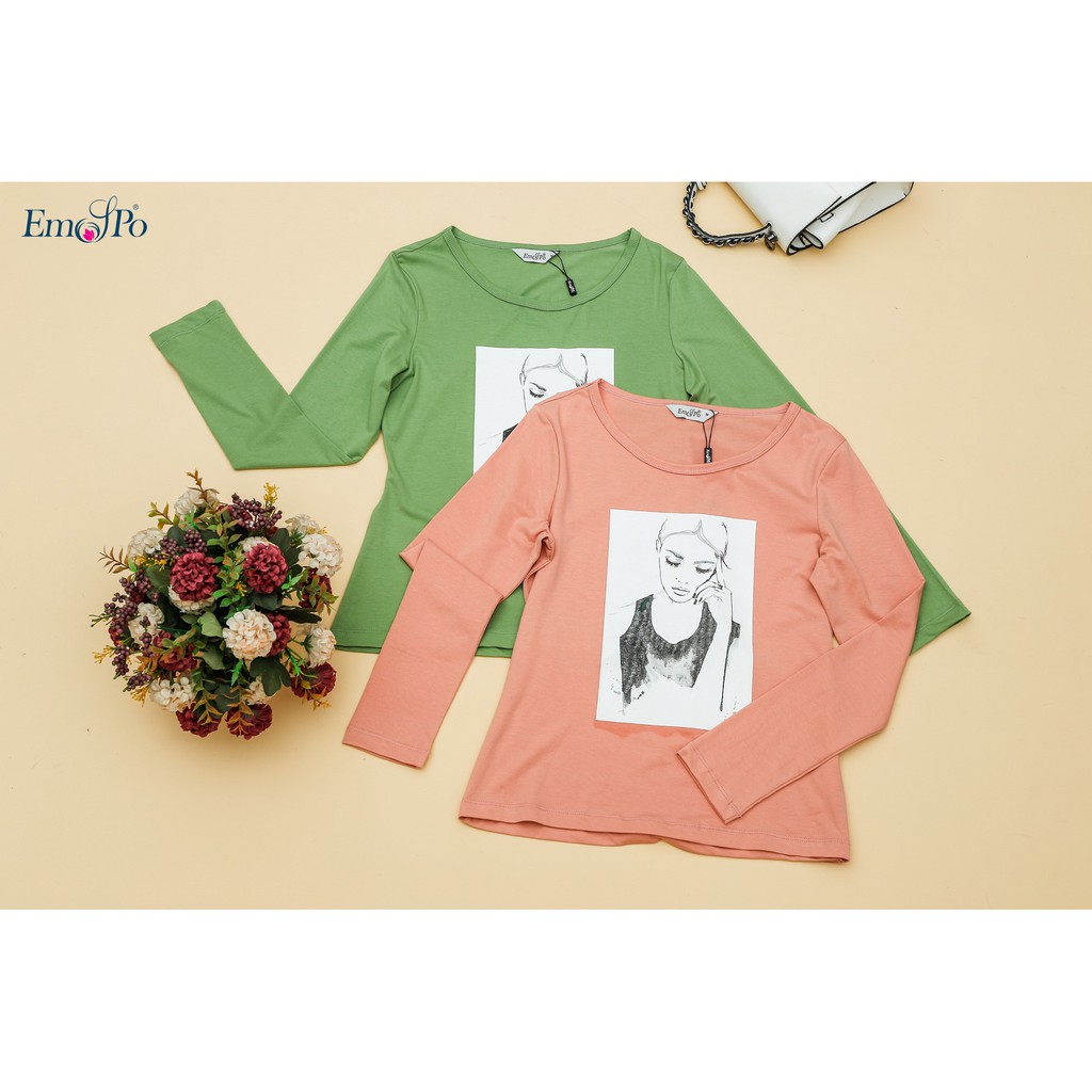 Áo thun dài tay Emspo ATL0184 (Hồng , Xanh)