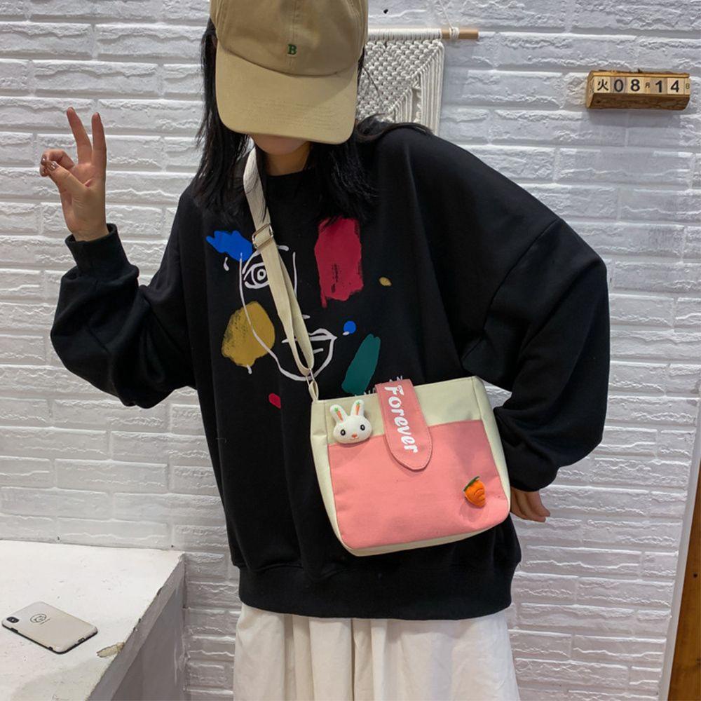 Rowans Túi Xách Canvas Hình Búp Bê Dễ Thương Thời Trang