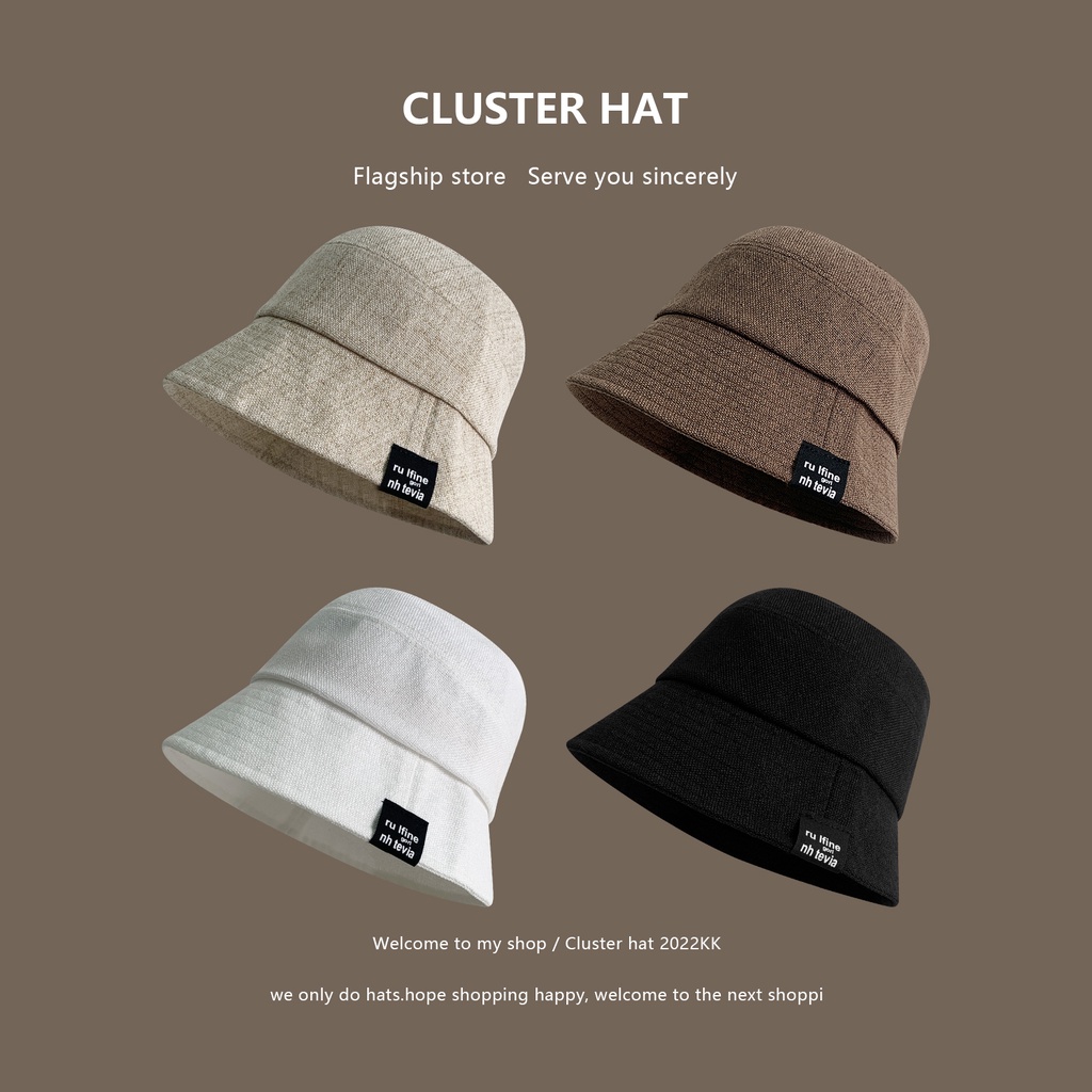 Nón Bucket Chất Liệu Cotton Lanh Thời Trang Xuân Hè Phong Cách Nhật Bản Cho Nữ