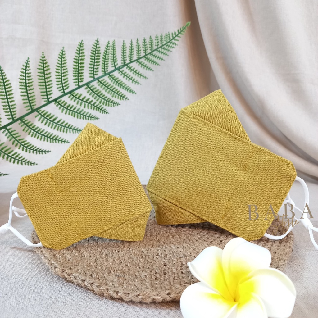 Khẩu Trang Vải Trẻ Em 3 Lớp Linen Cotton Khẩu Trang Em Bé Thời Trang Kháng Khuẩn Thoáng Mát Nhiều Màu Có Nút Điều Chỉnh