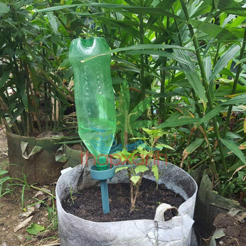 Bộ 2 Que cắm tưới lắp chai, Đầu cắm tưới nhỏ giọt 3 chế độ, Que cắm nhỏ giọt lắp chai nhựa pet