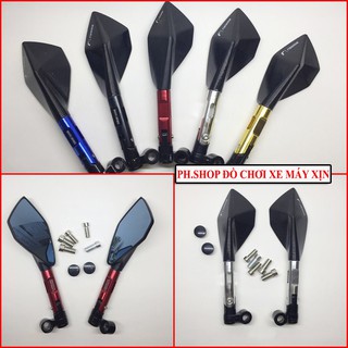 Gương 5 cạnh xe máy chống chói, nhiều màu sắc- 1 ĐÔI