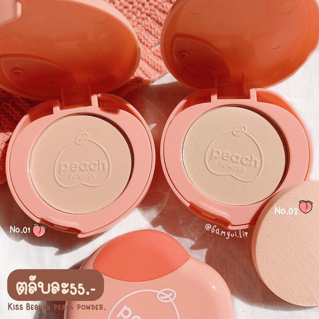 SALE NGHỈ BÁN - VIDEOPhấn nén Kiss Beauty phiên bản trái đào Peach Powder made in THÁI LAN