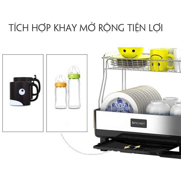 Kệ Úp Bát Đĩa 2 Tầng Thông Minh Sinoart tiện dụng