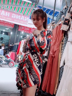 Đầm sơmi voan lụa