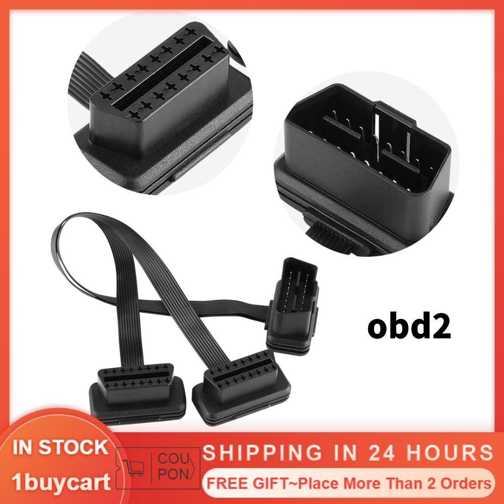 Diagnostic Cable OBD2 Car in Extension Connector 16pin 1 2 Converted Adapter