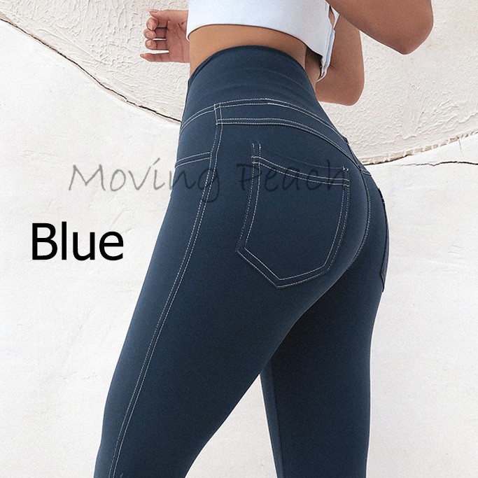 Quần Legging Thể Thao Lưng Cao Mau Khô Phối Túi Thời Trang Cho Nữ BLS