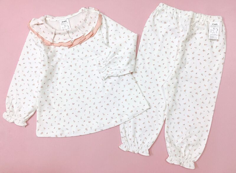 Sét pijama hoa nhí cổ bèo xuất Hàn