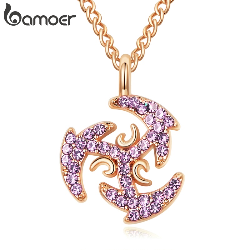 Vòng cổ BAMOER AIN029-3 mạ vàng 18K