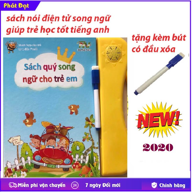 Sách điện tử song ngữ Anh - Việt cho trẻ em nhiều chủ đề phong phú kiêm bảng chữ cái điện tử thông minh