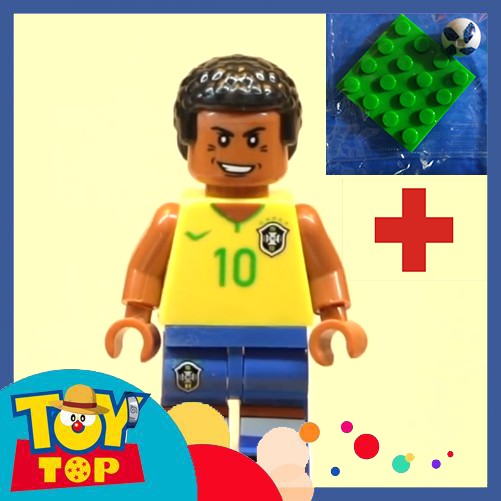 Non - lego Minifigure lắp ráp xếp hình cầu thủ bóng đá đội hình Brazil FIFA 18 Russia Cup [non-lego]