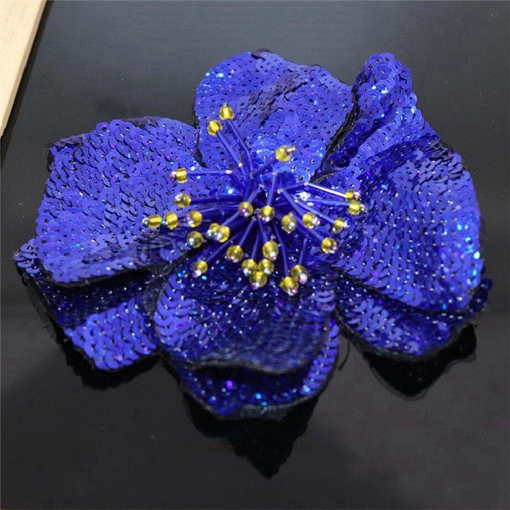 Sticker Ủi Thêu Hình Hoa Hồng Đính Kim Sa Thời Trang