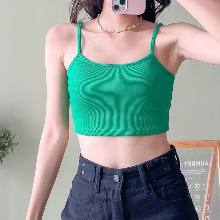 Áo croptop mùa hè aya hai dây trẻ trung năng động Miều Est.2013