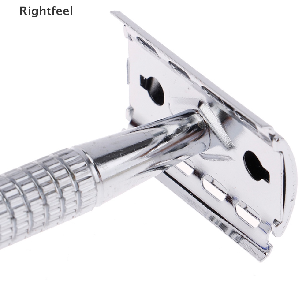 [Hàng mới về] Dao cạo râu tay cầm bằng thép hai cạnh cầm tay với lưỡi mới