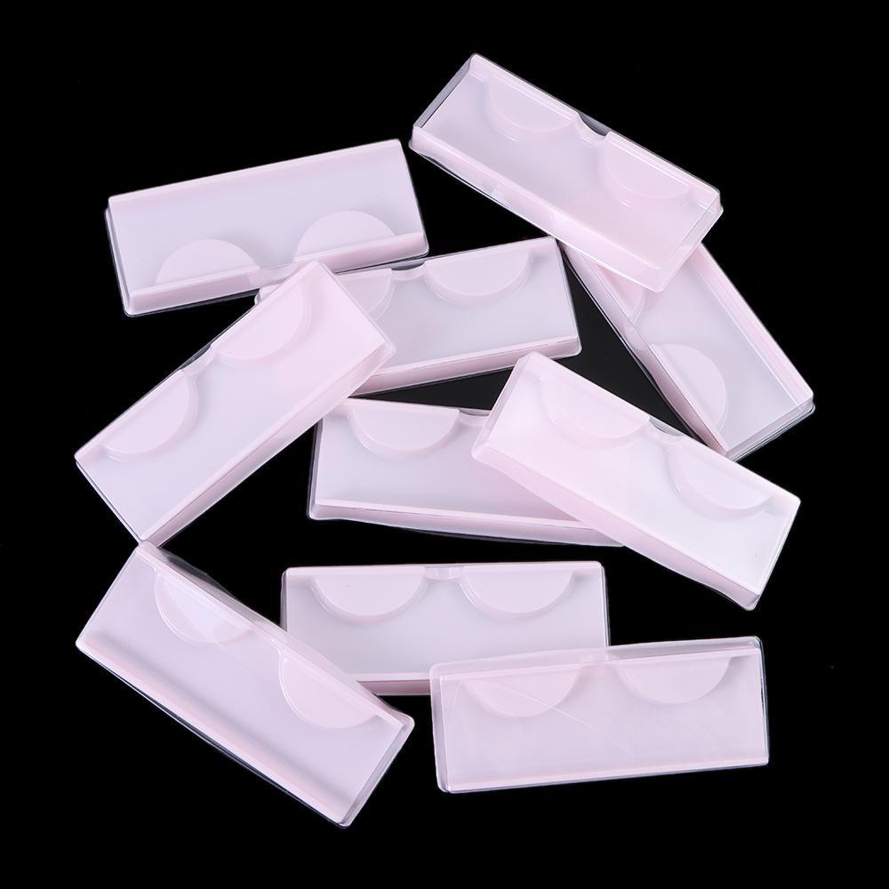 LAY Set 10 Hộp Rỗng Đựng Lông Mi Giả Màu Hồng