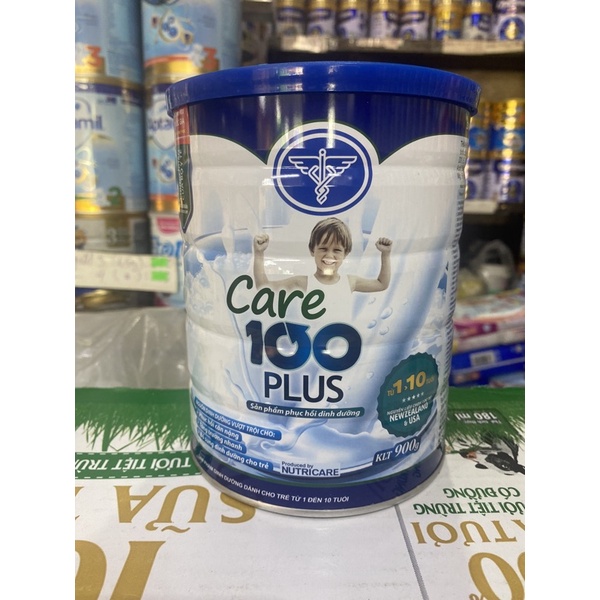 Sữa bột ( Care 100 PLUS ) cho trẻ nhẹ cân , biếng ăn , suy dinh dưỡng hộp 900g