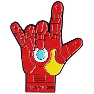 Cài áo hình găng tay iron man love you 3000 lần