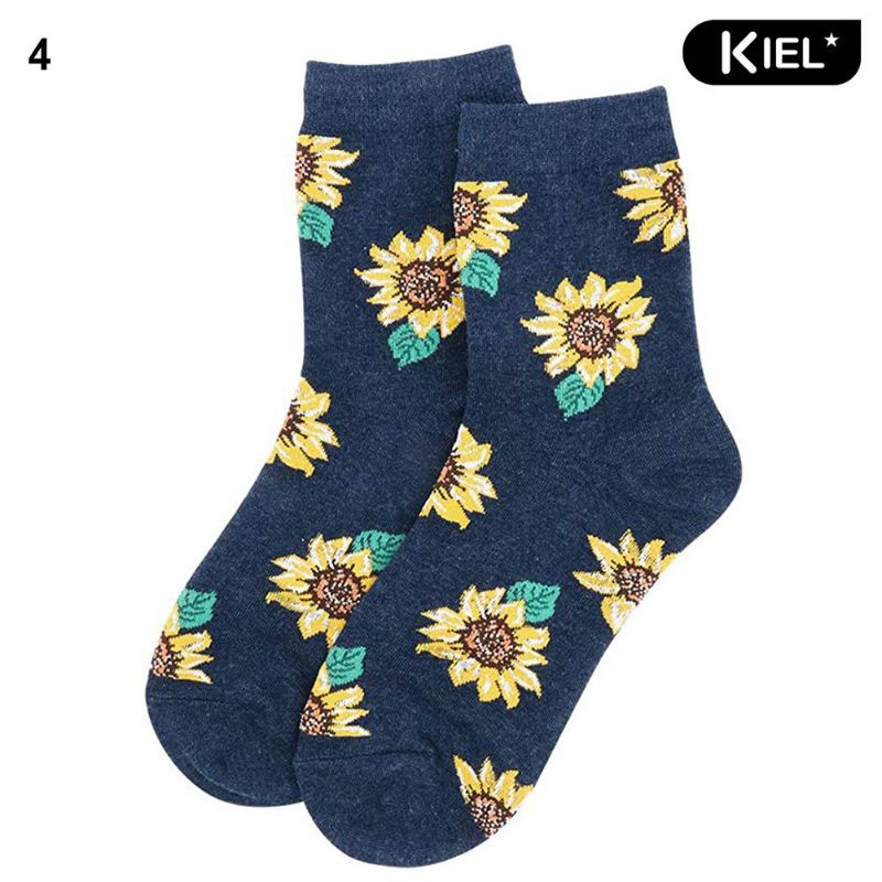 combo 10 đôi tất cổ cao hoa hướng dương