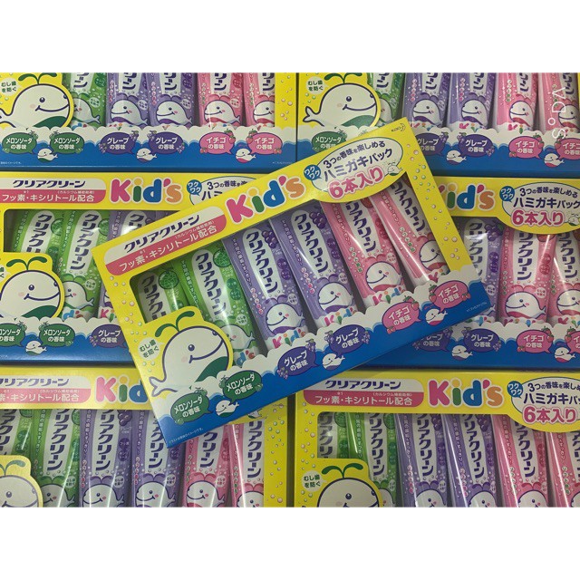 Kem đánh răng cho trẻ em Kao Kid 70g (lẫn vị) - Nhật Bản