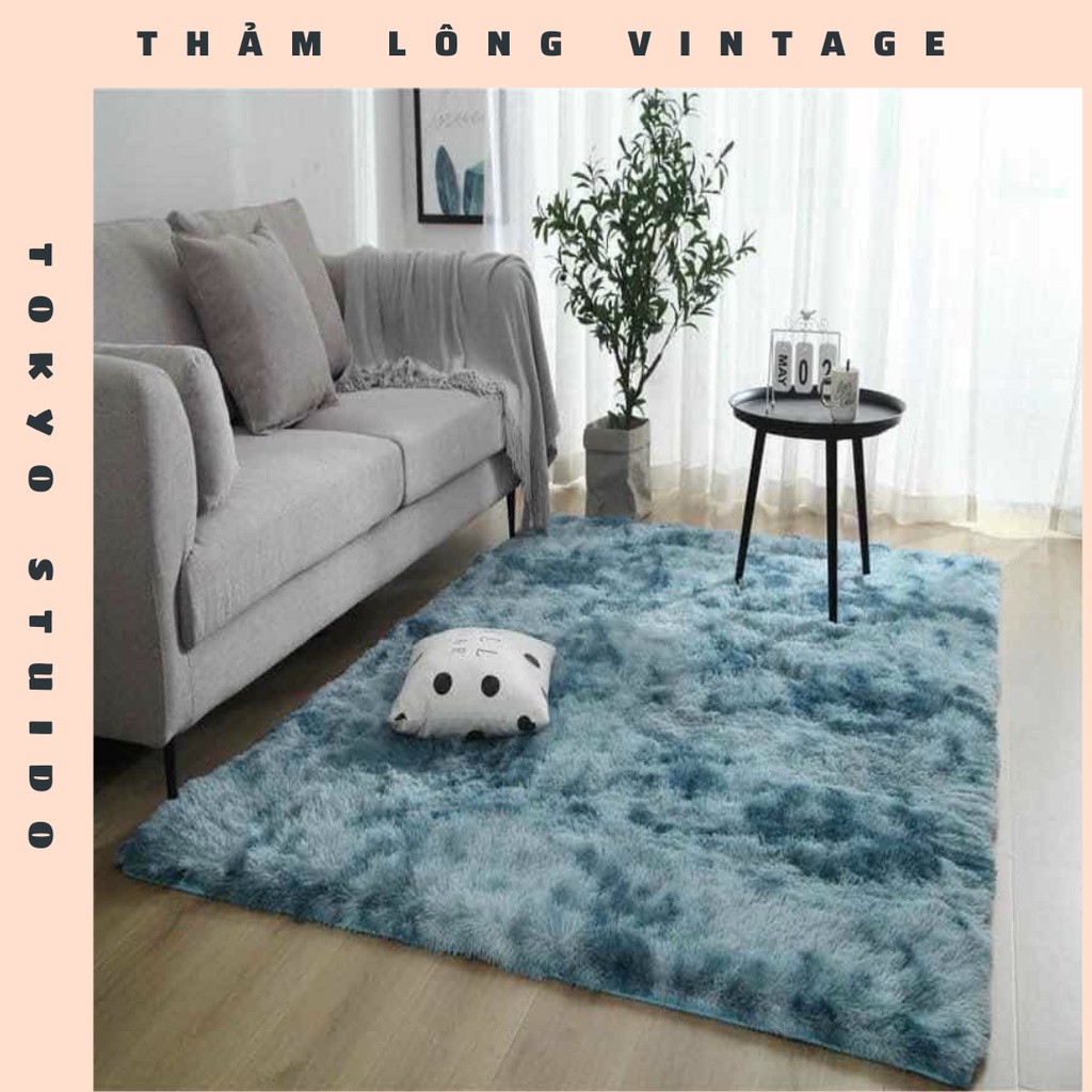 THẢM LÔNG TRẢI SÀN LÔNG DẦY ĐẸP 1m6 x 2m - Mặt Sau Chồng trơn trượt