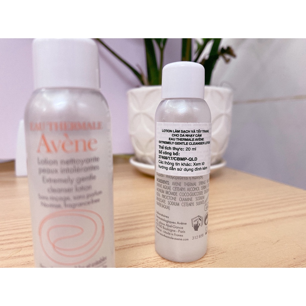 LOTION LÀM SẠCH VÀ TẨY TRANG CHO DA NHẠY CẢM AVENE EXTREMELY GENTLE CLEANSER 20ML