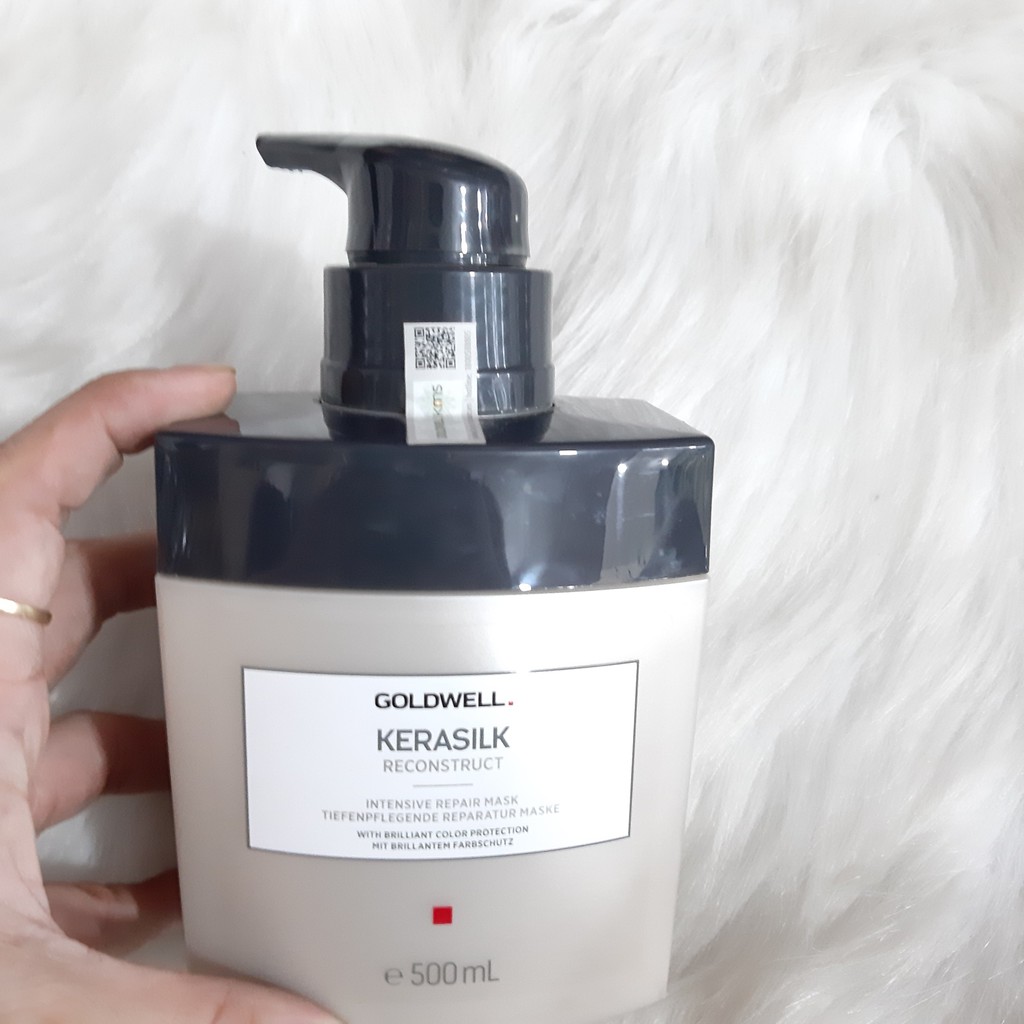 Hấp dầu (Kem ủ tóc) Goldwell Kerasilk Reconstruct Mask 500ml / 250ml dưỡng tóc hư tổn thành chắc khỏe