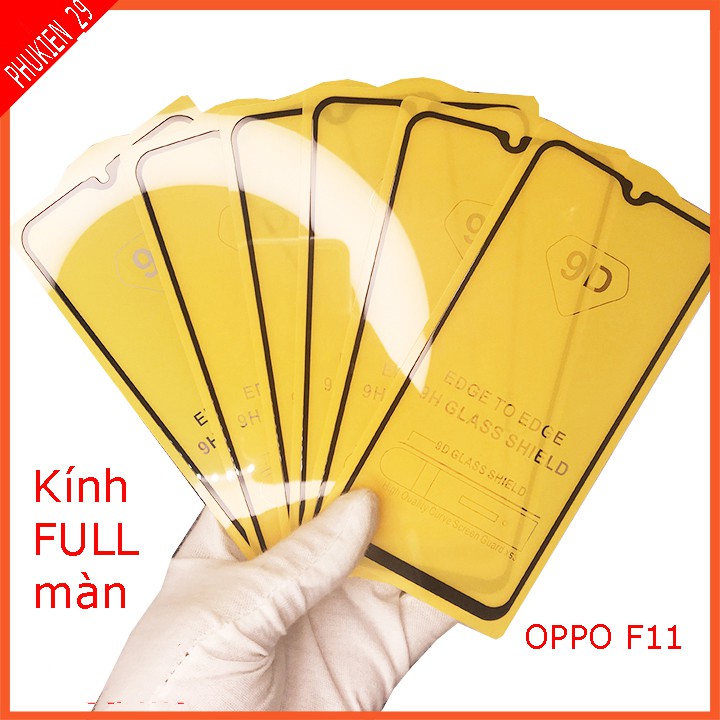 Cường lực FULL màn OPPO A7,F7,F9,F11,F11 PRO,A3S,A5S,A1K,F1S Tặng kèm giấy lau kính khô và ướt Educase86