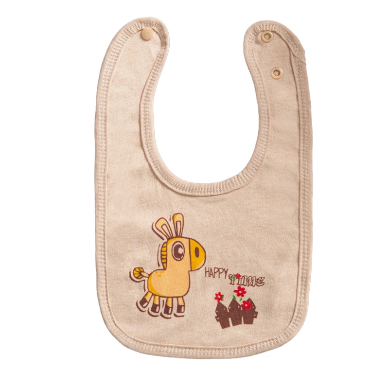 Yếm Ăn Hai Lớp Bằng Cotton Mềm Mại Cho Bé