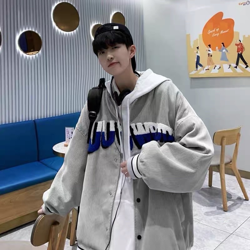 Áo khoác nhung tăm nam nữ thêu nổi buff.menswear