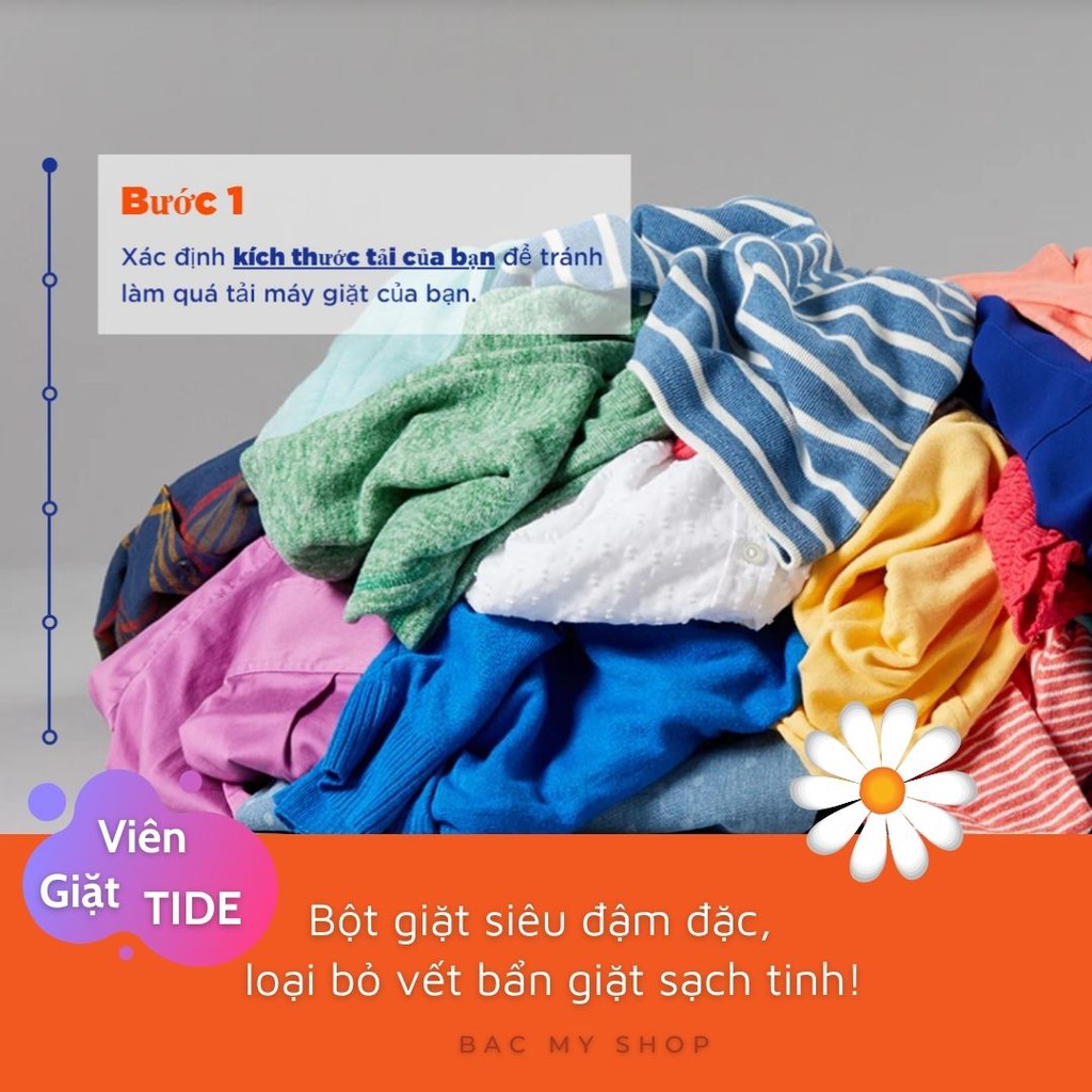 Viên nước giặt xả Tide PODS 3 trong 1 của Mỹ - trắng sáng-sạch sẽ-thơm tho