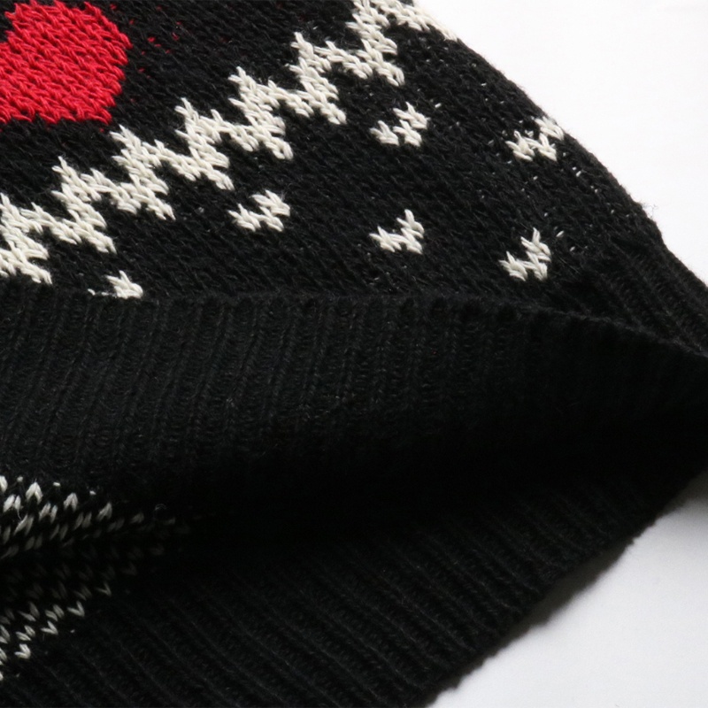 Áo Sweater Dệt Kim Tay Dài In Hình Tuần Lộc Giáng Sinh Dễ Thương Cho Nữ