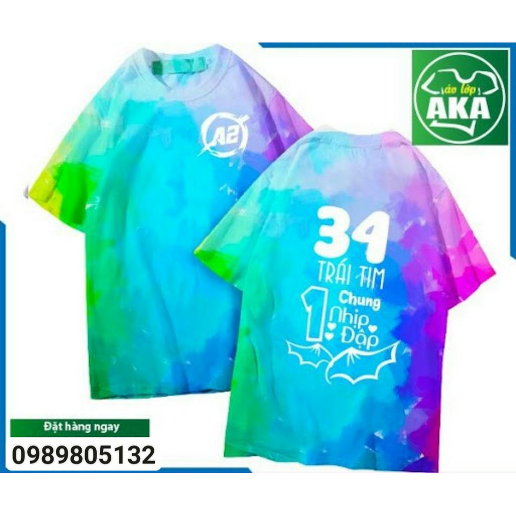 ÁO LOANG LỚP TAY LỠ, ÁO THUN THIẾT KẾ THEO YÊU CẦU, CỜ LỚP- TẶNG ÁO GIÁO VIÊN