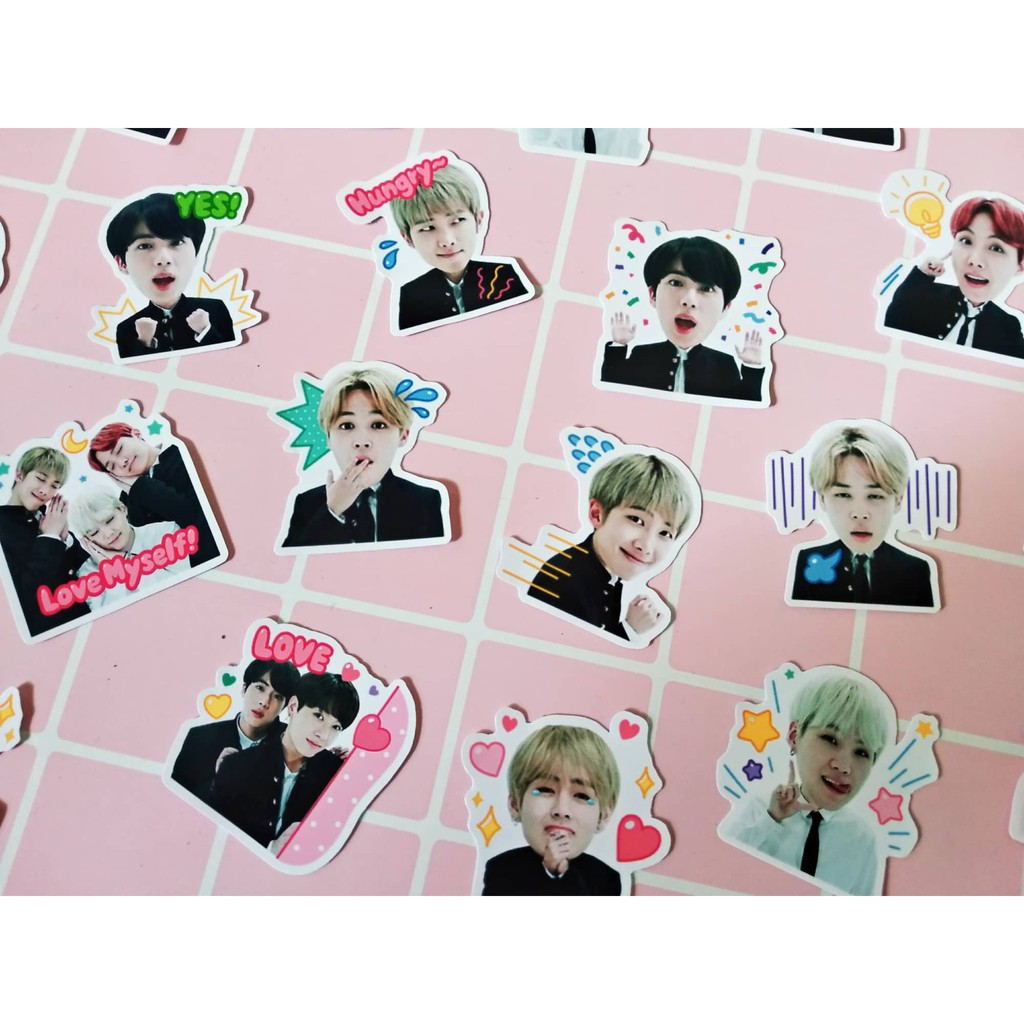 Bộ 40 sticker BTS Love Yourself - LLD014 (Ảnh shop tự chụp)