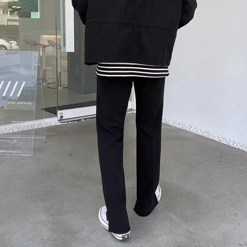 IMaodou Quần tây ống suông xẻ tà bên hông thời trang Hàn Quốc cao cấp dễ phối đồ dành cho nam