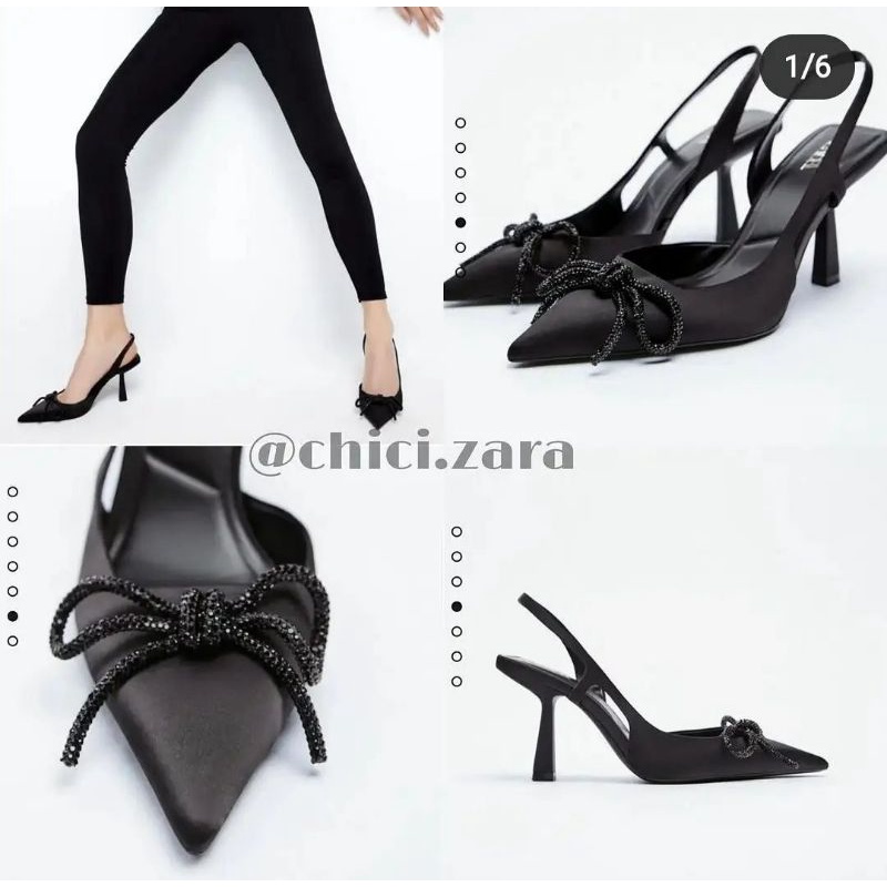 Giày cao gót nơ đính đá xuất xịn CHICI
