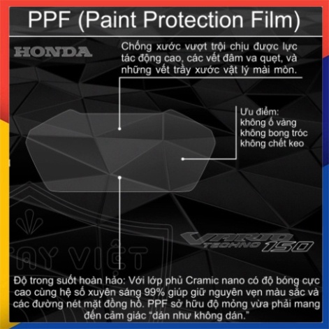 Dán Bảo Vệ Mặt Đồng Hồ Honda Vario 2019 Tới 2022 Chât Liệu PPF 6 Lớp