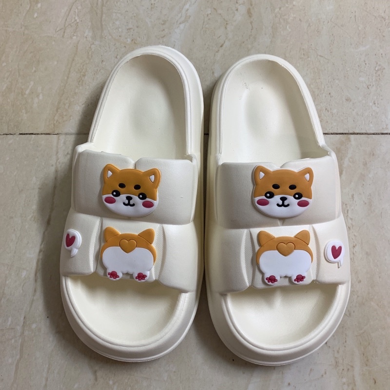 Dép nữ bánh mỳ đế đúc quai ngang hình mèo dễ thương